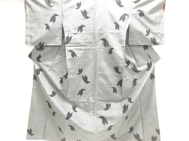 JAPANESE KIMONO / TSUMUGI / WOVEN BUTTERFLY